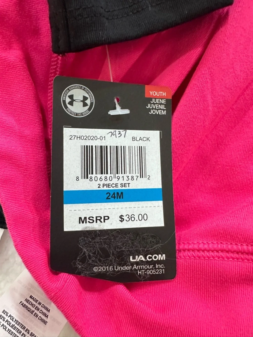 Girl’s Under Armour Long Sleeve Tee and Pant Set